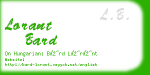 lorant bard business card